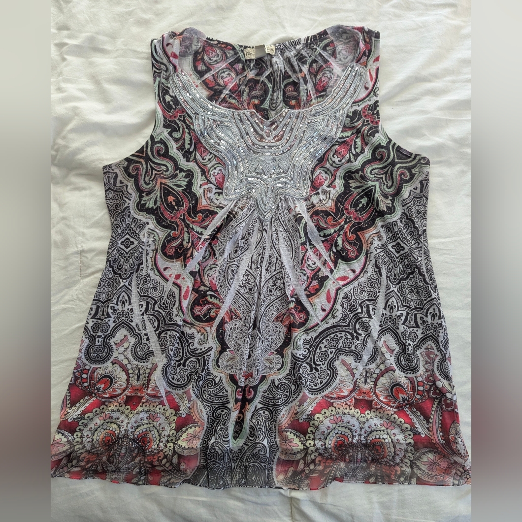 Live  Let Live Sequined Tank